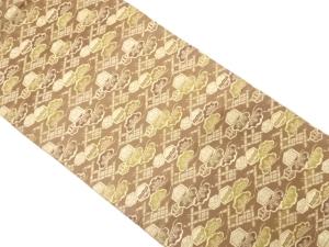 アンティーク　古典柄に松模様織り出し丸帯（材料）